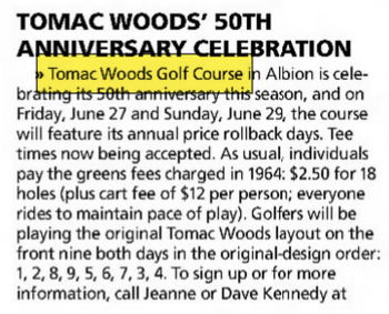 Tomac Woods Golf Course - Jun 22 2014 Article